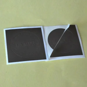 Custom Logo 3D Embossed Self-Adhesive Waterproof Matte Textured Label Paper Boxes Seal Stickers Use Candles Crafts Photo Frames
