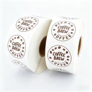 Custom Logo Bakery Label Stickers Roll Waterproof Anti Ultraviolet Strong Stickiness Vinyl Circle Sealing Labels for Packaging