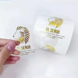Custom Logo Cosmetics Product Bottle Paper Labels Tag Vinyl Foil Gold Sticker Adhesive Waterproof Labels Printing