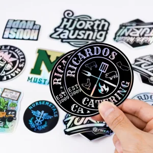 Custom Logo Die Cut Hologram Round Stickers UV Resistant Waterproof PVC Adhesive Vinyl Laser Hologram Printing Stickers