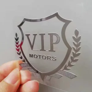 Custom Logo Die Cut Vinyl Decal Transfer Car Stickers Car Window Sticker Waterproof Nickel Metal Sticker 3d Car Decals