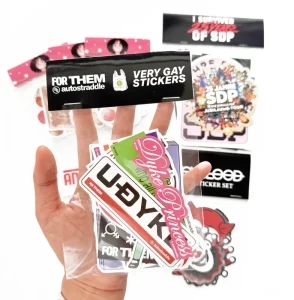 Custom Logo Header Card Printing Waterproof Vinyl Die Cut Stickers for Business Promotion Custom Sticker Packs