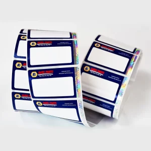 Custom Logo Hologram Stamping Label in Roll QR Code Randomly Hologram Stamping Sticker