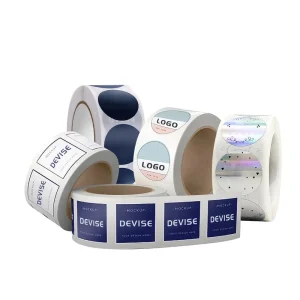 Custom Logo Label Print Product Roll Waterproof Vinyl Sticker Adhesive Label Sticker Packaging Labels