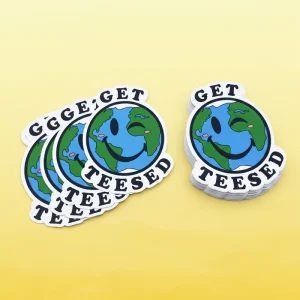 Custom Logo Label Printed Waterproof Die Cut Vinyl Stickers UV Resistant Easy Peel Custom Color Glossy Matte Finish Stickers