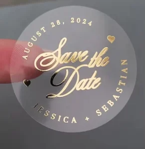 Custom Logo PVC Transparent Waterproof Adhesive Sticker Labels Various Shapes