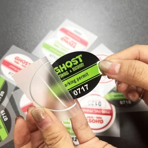 Custom Logo Parking Permit Stickers Writable Clings Windows Front Adhesive Sticker Parking Decals