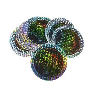 Custom Logo Printed Prismatic Vinyl Sticker Label Adhesive Individual Waterproof Stickers