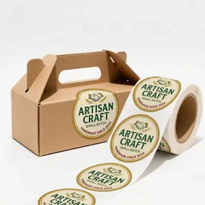 Custom Logo Printed Round Adhesive Labels Personalized Circular Business Stickers for Product Packaging