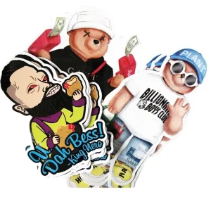 Custom Logo Printed Waterproof Self-Adhesive PVC Labels Stickers Vinyl Cartoon Stickers Die-Cut Brand Logo Stickers