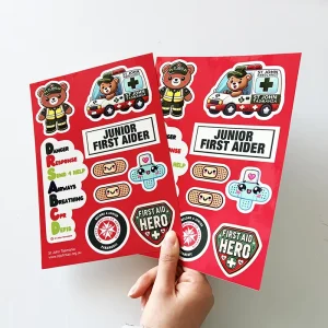 Custom Logo Printed Waterproof Vinyl Kiss Cut Stickers Sheets Personalized Label in Cartoon Style with UV Printing