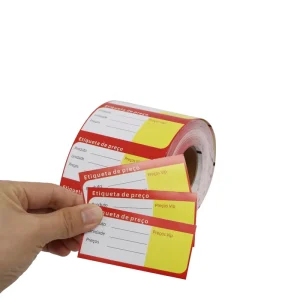 Custom Logo Printing Adhesive Label Sticker for Supermarket Display Private Label Durable Waterproof