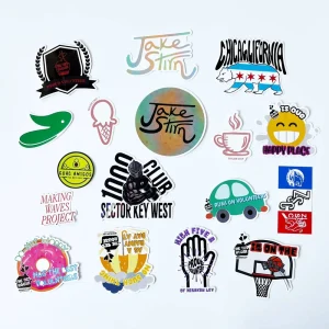 Custom Logo Printing Glossy Matte Vinyl Stickers Self Adhesive Waterproof Die Cut Stickers