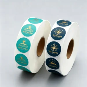 Custom Logo Printing Promotional Stickers Glossy Self adhesive Supermarket Use