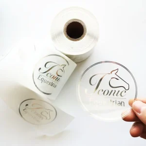Custom Logo Printing Round Label Sticker Rolls Adhesive Packaging Roll Stickers