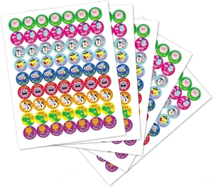 Custom Logo Printing Round Retail Clothing Size Label Adhesive Labels Apparel Size Stickers