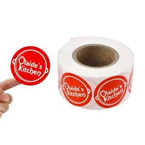 Custom Logo Printing Waterproof Adhesive Paper Sticker Roll Packaging Labels for Business