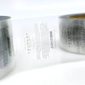 Custom Logo Printing Waterproof Transparent Stickers Self Adhesive Clear Vinyl Sticker PVC Label Roll