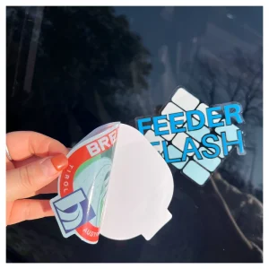 Custom Logo Self Adhesive PET Clear Vinyl Sticker Waterproof Business Brand Sticker 2-3 Inch Round Transparent Packaging Labels