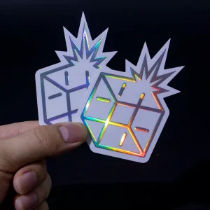 Custom Logo Self Adhesive Waterproof Holographic Sticker Personalized Vinyl Die Cut Hologram Decorative Stickers