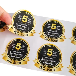 Custom Logo Shape Printed Die Cut Stickers for Packaging Offer Designing Logo Service