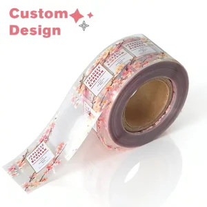 Custom Logo Skincare Packaging Adhesive Vinyl Sticker Roll for Industrial Use Cosmetics