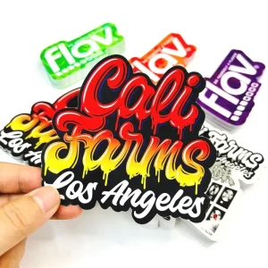 Custom Logo Sticker Label Printing Waterproof Roll Synthetic Paper Adhesive Round Logo Sticker