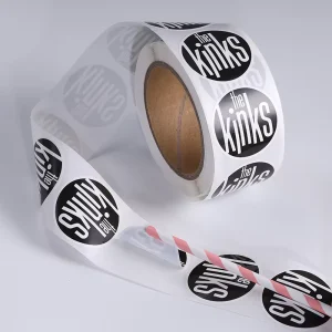 Custom Logo Sticker Private Brand Name Printing Roll Labels Vinyl Adhesive Stickers Permanent Adhesive 100pcs Custom