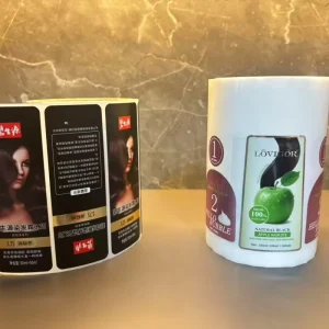 Custom Logo Sticker Roll Labels Adhesive Vinyl Packaging Roll Bulk Roll Custom Stickers