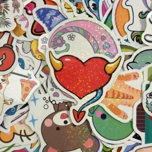 Custom Logo Sticker Rolls Personalized Round Stickers