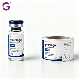 Custom Logo Sticker Waterproof Low Temperature Resistant Roll Sticker for 3ml/10ml Biological Reagent Labels for Packaging