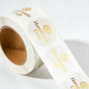 Custom Logo Stickers for Packaging Transparent Gold Foil Brand Logo Labels Factory Direct Manufacturing PT