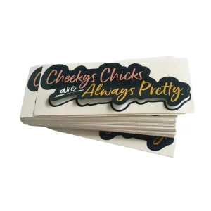 Custom Logo Transparent Sticker Printing Service Die Cut Kiss Cut PVC Waterproof Labels UV Printed Self-Adhesive Cosmetic