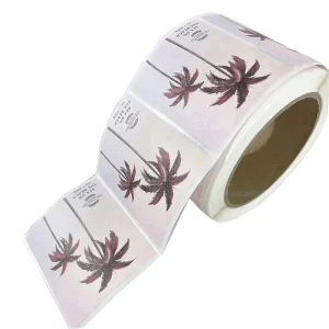 Custom Logo Vinyl Adhesive Stickers Waterproof Beach Packaging Labels Custom Size and Color Roll