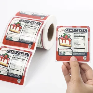 Custom Logo Vinyl Waterproof Printing Food Bottle Product Sticky Logo Label for Bottle Roll Packaging Label Sticker Printing