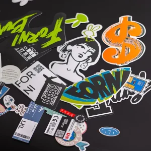 Custom Logo Waterproof Die Cut Waterproof Vinyl Stickers Printing Brand Label Stickers Paper