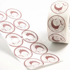 Custom Logo Waterproof Rose Gold Clear Transparent Stickers Labels for Promotion