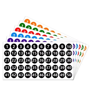 Custom Logo Waterproof Sticker Customized Number for Shipping Adhesive Paper Material CMYK Color Fashionable Style