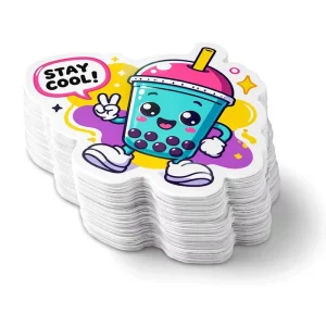 Custom Logo Waterproof Vinyl Decals Personalized Cartoon Stickers Die Cut Stickers Manufacturer for Water Bottle