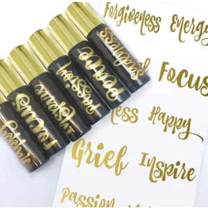 Custom Logo Waterproof Vinyl Skincare Label Gold Foil Cosmetic Blush Stickers Roll Packaging Label Bottle