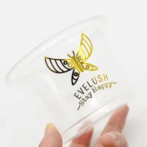 Custom Logo XUNJIE Self Adhesive Peel off Film Stickers Gold Stamping UV Transfer Printing Irregular Shape Packaging UV Material