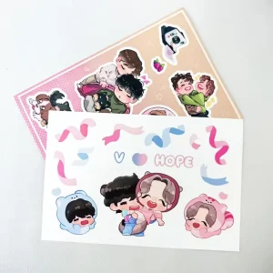 Custom LogoPrinting Adhesive Pvc Label Die Cut Vinyl Sticker Uv Waterproof Kiss Cut Cartoon Sticker Sheets Personalizados