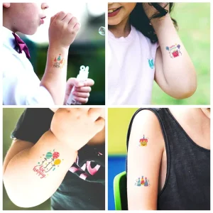 Custom Lovely Children’s Glitter Temporary Tattoo for Party and other Events
