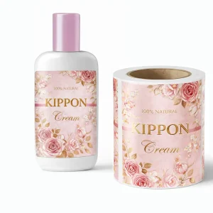 Custom Luxury Cosmetics Label Embossed Gold Foil Raised Logo Sticker Adhesive Printing Body Cream Jar Bottle Packaging Labels