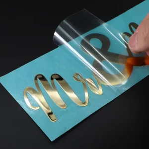Custom Luxury Gold Adhesive Label Transfer Metal Sticker 3D Logo Decals Waterproof Eco friendly Embossed Candle Use