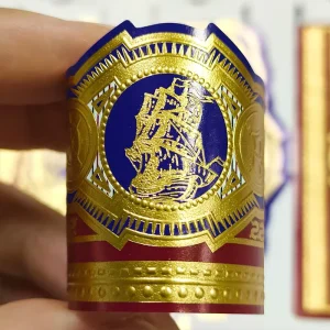 Custom Luxury Private Embossed Cigar Band Labels Gold Foil Texture Paper Printing Hot Stamping Wrap Band Yito YT BL