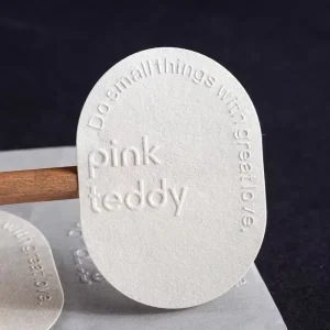 Custom Luxury Texture Paper Logo Embossed 3D Stickers Labels Perfume Decorating Packaging Labels