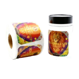 Custom Luxury Vinyl Adhesive Gold Foil Waterproof Anti counterfeit Honey Bottle Sticker Customized Packaging Labels for Food Pet