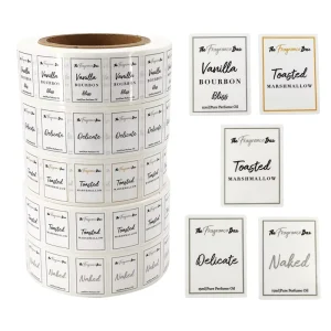 Custom Matte PP Synthetic Paper Adhesive Labels Waterproof Tear Resistant Perfume Bottle Stickers HD Print for Factory