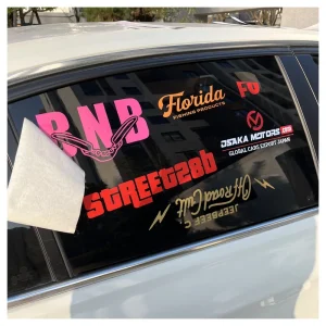 Custom Multi Color Logo Printed Sticker Waterproof Brand Label Vinyl Vehicle Decals Die Cut Car Vinyl Transfer Sticker Decals